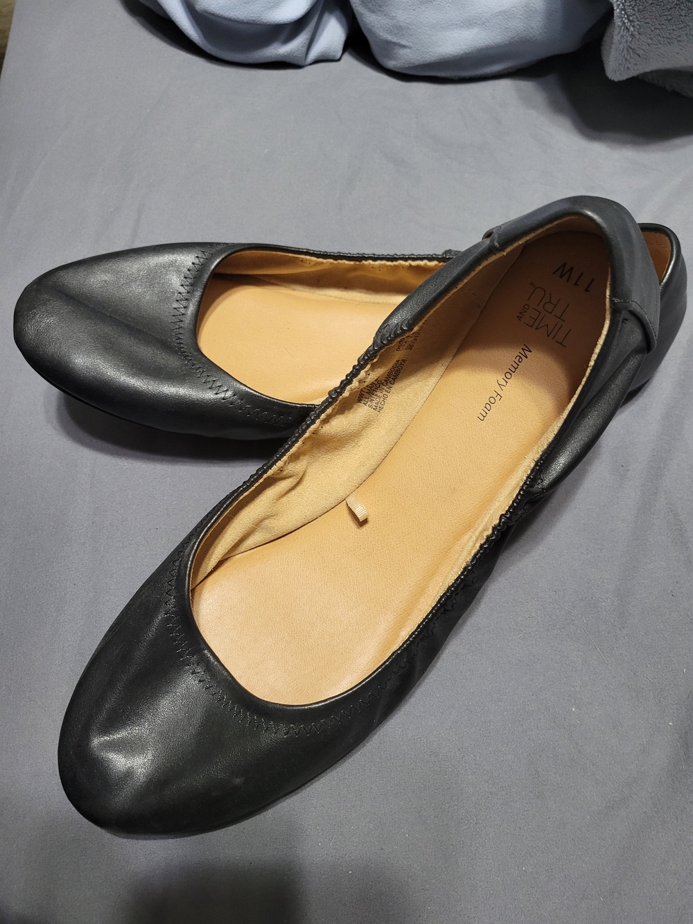 Black Women's Ballet Flats - Memory Foam Comfort